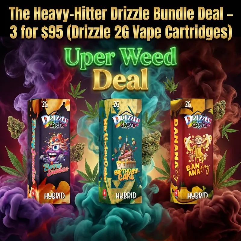 The Heavy-Hitter Drizzle Bundle Deal – 3 for $95 (Drizzle 2G Vape Cartridges) photo 1