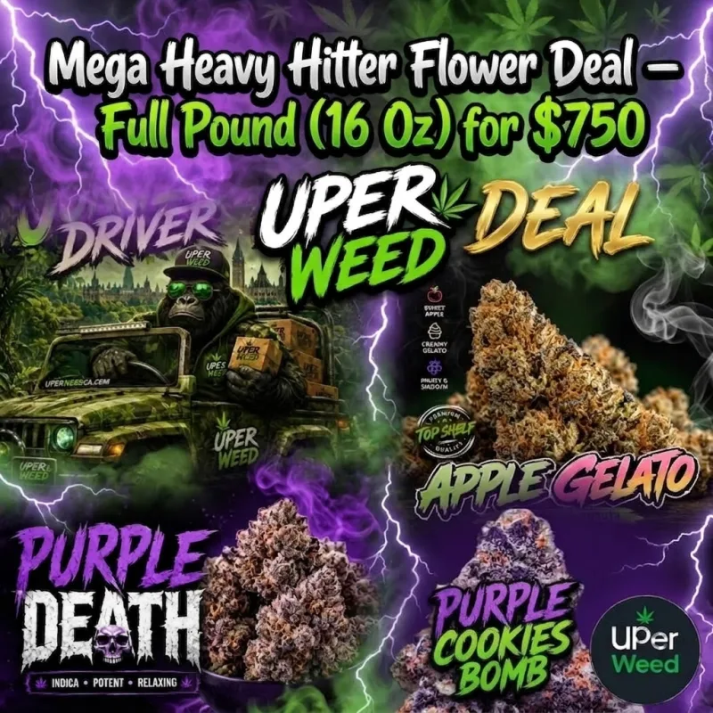 Mega Heavy Hitter Flower Deal – Full Pound (16 Oz) for $750 photo 1