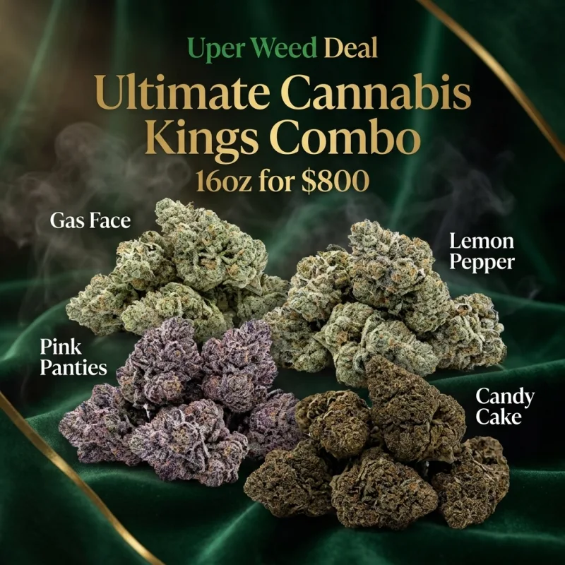 Ultimate Cannabis Kings Combo (Gas Face • Lemon Pepper • Pink Panties • Candy Cake): 16oz for $800 photo 1