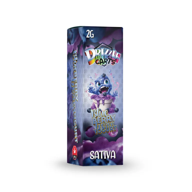 Drizzle 2g Vape Cartridges - Blue Berry Frozen Yogurt photo 1