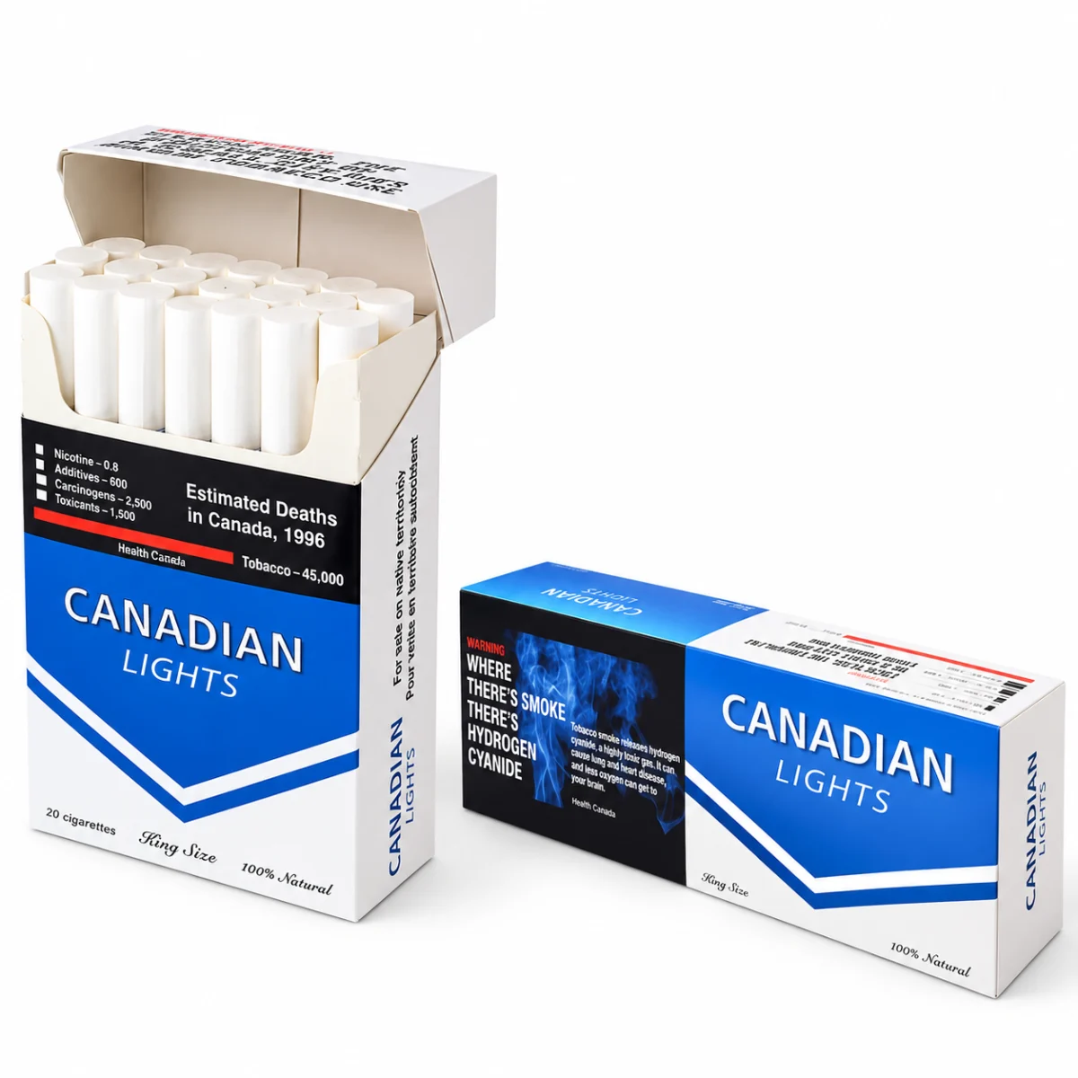 Canadian Light Cigarettes - 4 For $150