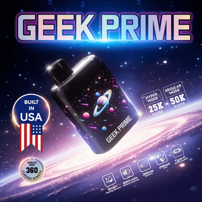Original 100% - Geek Prime 50K (5% Nicotine) , Disposable Vape